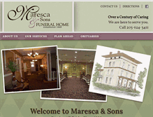 Tablet Screenshot of marescafuneralhome.com